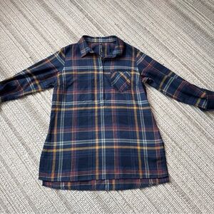 Kuhl Women's Flannel Tunic Ferrata Button Shirt Long Sleeve Copper 8500 Size Med